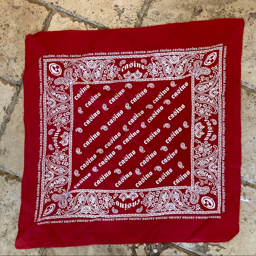 Casino brand Red / White Bandana